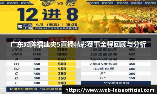 广东对阵福建央5直播精彩赛事全程回顾与分析